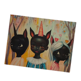 Black Art Postcard | Black Girl Unicorns + Forest Fantasy artwork