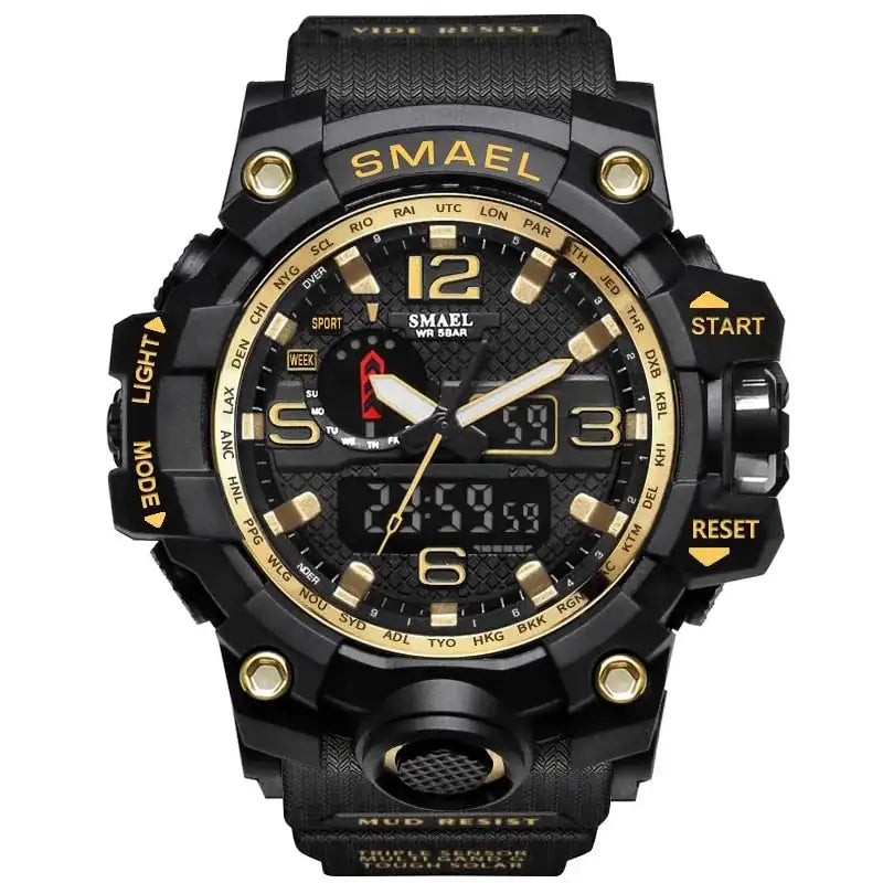 SMAEL Brand Men Sports Watches Dual Display - Lootquake