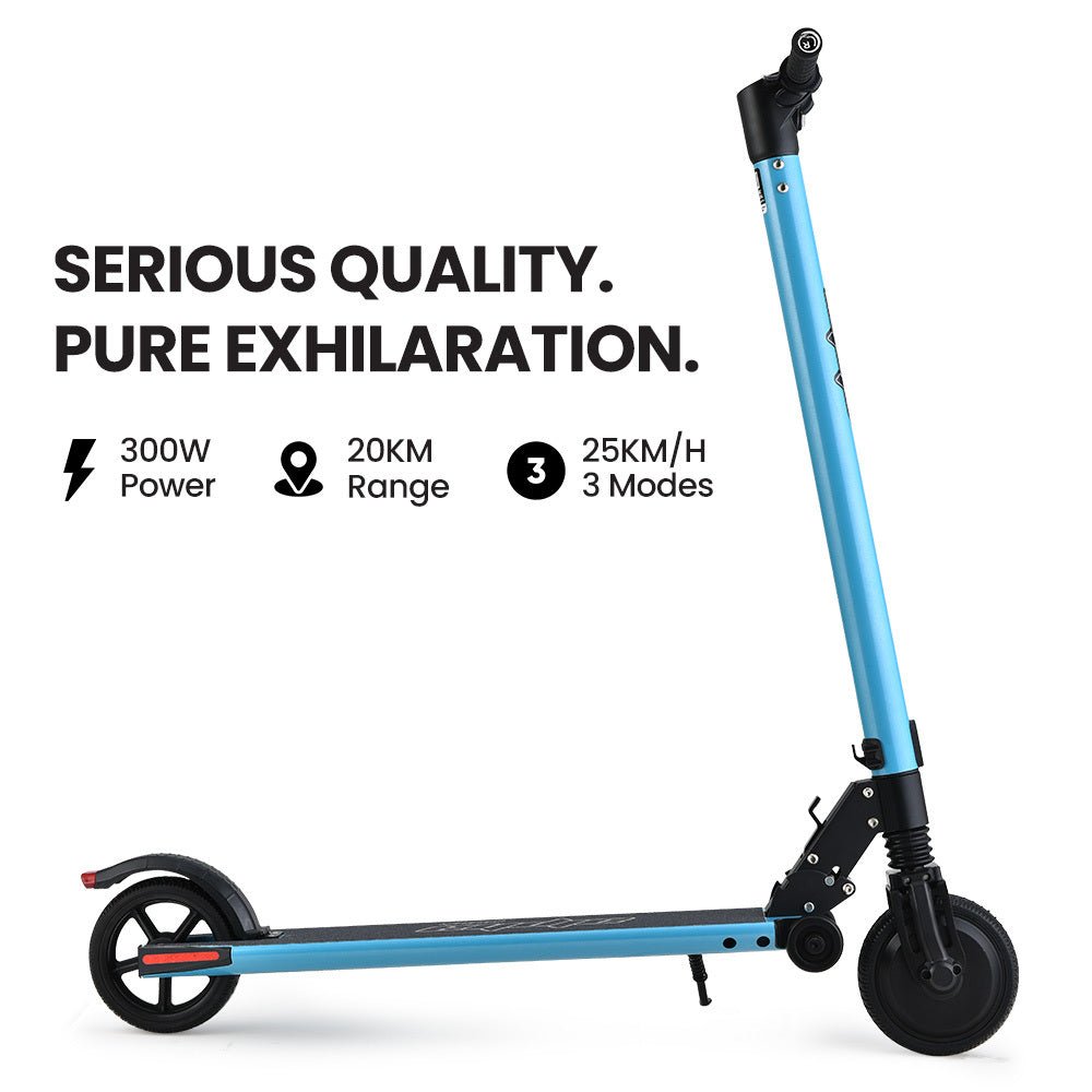 NNEDSZ Peak Electric Scooter 300W Power Up to 25km/h Adult Teens E-Scooter Easy Fold, Blue