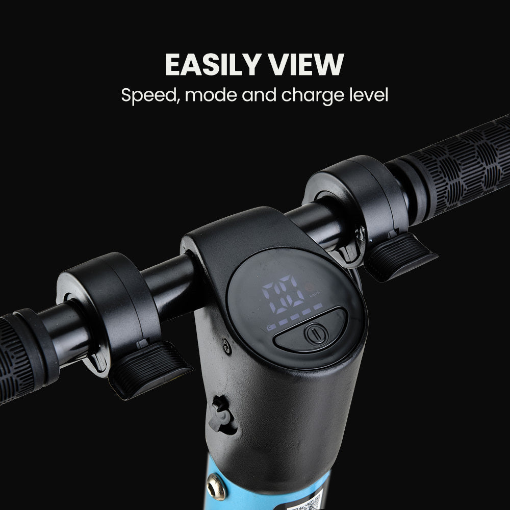 NNEDSZ Peak Electric Scooter 300W Power Up to 25km/h Adult Teens E-Scooter Easy Fold, Blue