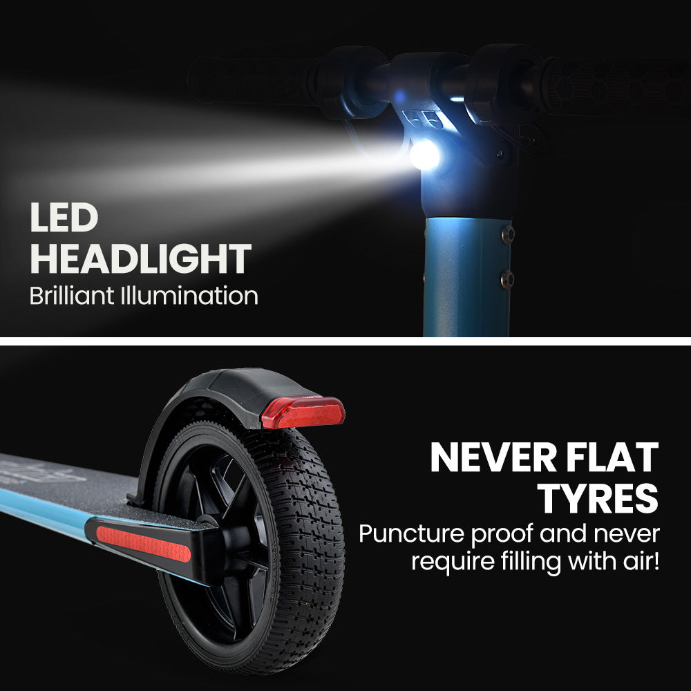 NNEDSZ Peak Electric Scooter 300W Power Up to 25km/h Adult Teens E-Scooter Easy Fold, Blue