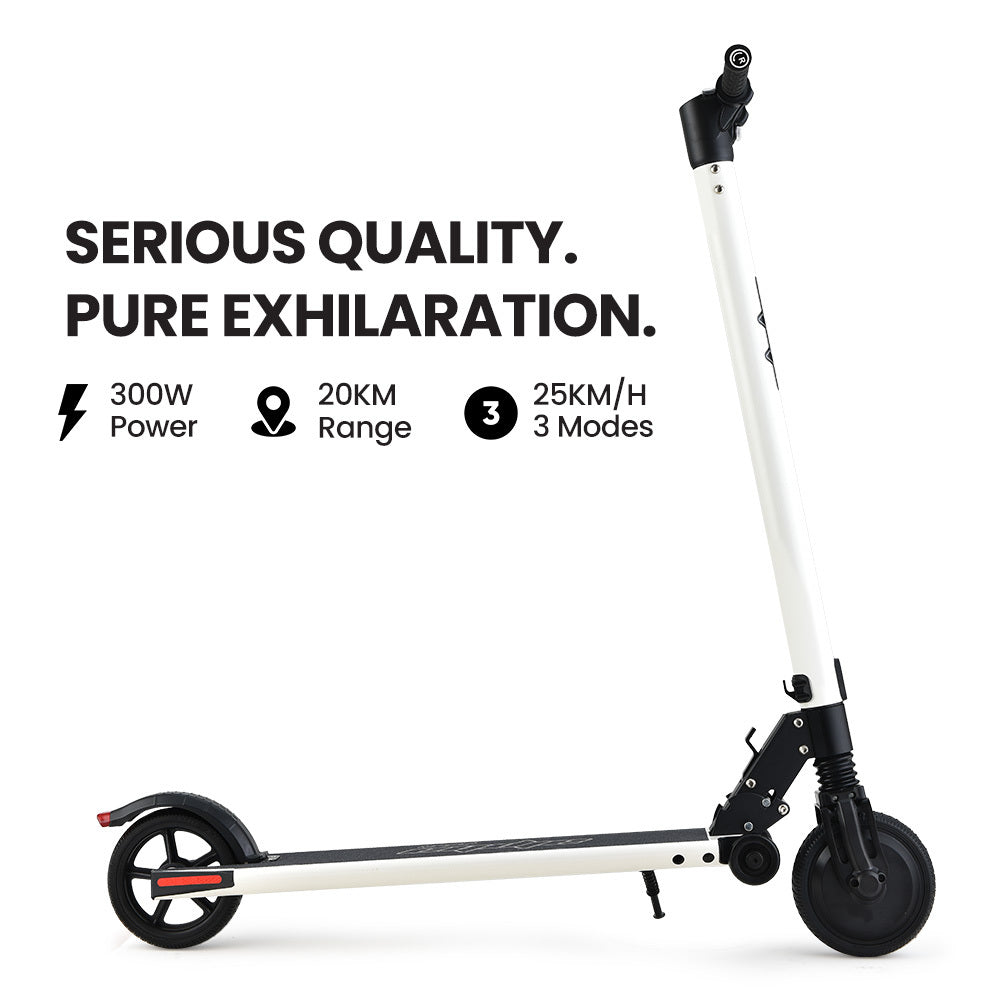 NNEDSZ Peak Electric Scooter 300W Power Up to 25km/h Adult Teens E-Scooter Easy Fold, White