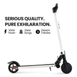 NNEDSZ Peak Electric Scooter 300W Power Up to 25km/h Adult Teens E-Scooter Easy Fold, White