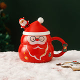 NNEDSZ Christmas Cup Gift Box Ceramic Mug Set Mug Gift Set Christmas Coffee Cup(Santa Claus)