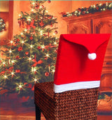 NNEDSZ Christmas Chair Covers Tablecloth Runner Decoration Xmas Dinner Party Santa Gift, 10x Chair Covers