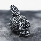 Vintage Cross Sugar Skull Pendant
