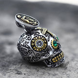 Vintage Cross Sugar Skull Pendant