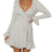 R.Vivimos Womens Winter Long Sleeve V Neck Ruffles Sweater Dresses Mini Dresses (Small LightGrey) - Lootquake