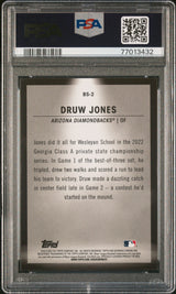 Graded 2023 Topps Bowman Druw Jones #BS2 Spotlights Rookie RC Baseball Card PSA 10 Gem Mint