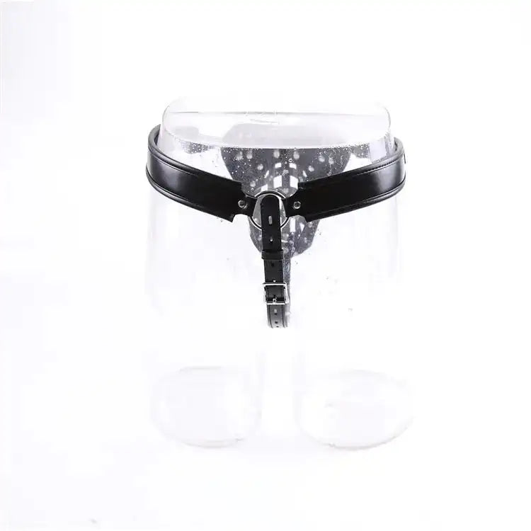 Leather Men's Chastity Belt with Cock Cage, Adult Toy - Lootquake
