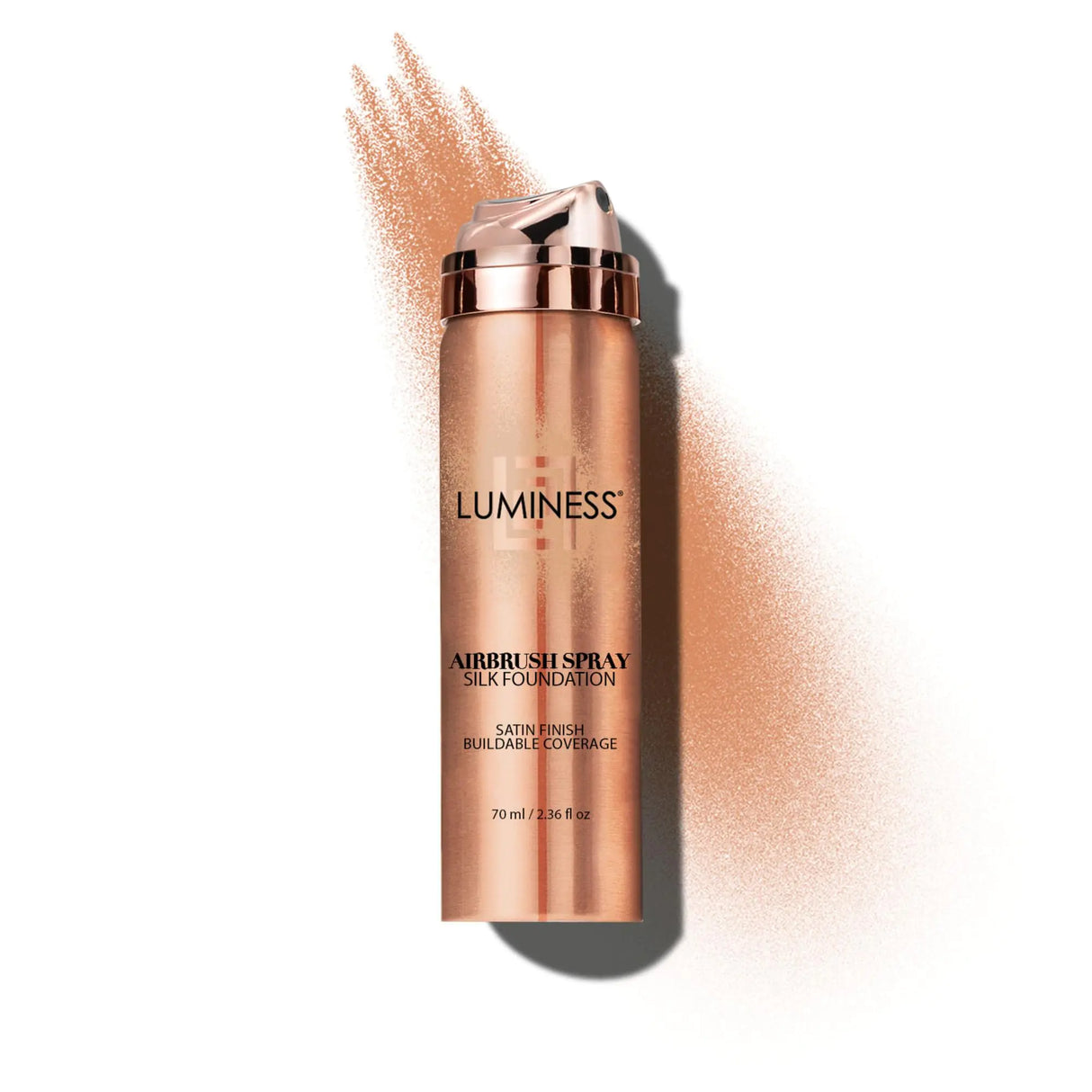 LUMINESS Silk Airbrush Spray Foundation - Full Coverage Foundation - Formula Hydrates & Moisturizes with Hyaluronic Acid Aloe Vera & Hydrolyzed Silk (Shade - Warm)
