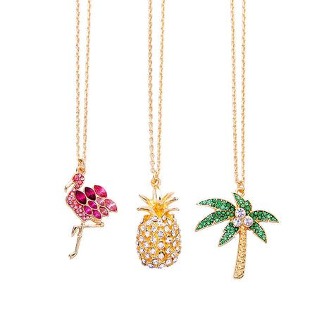 Alloy Inlay Diamond Hollow Necklaces for Women - Lootquake
