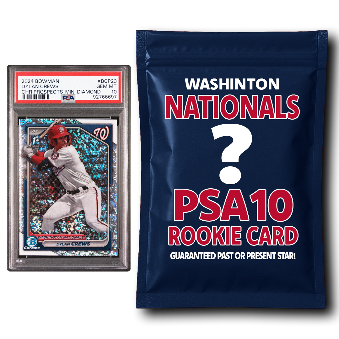 Paquete misterioso de tarjetas de novato graduadas de la PSA 10 de los Washington Nationals