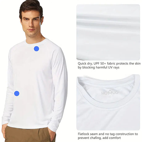 Men's Sun Protection UPF 50 Quick-Dry Hiking Shirts - Lootquake
