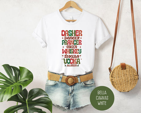Dasher Dancer Prancer Drinking Funny Christmas Shirt-11