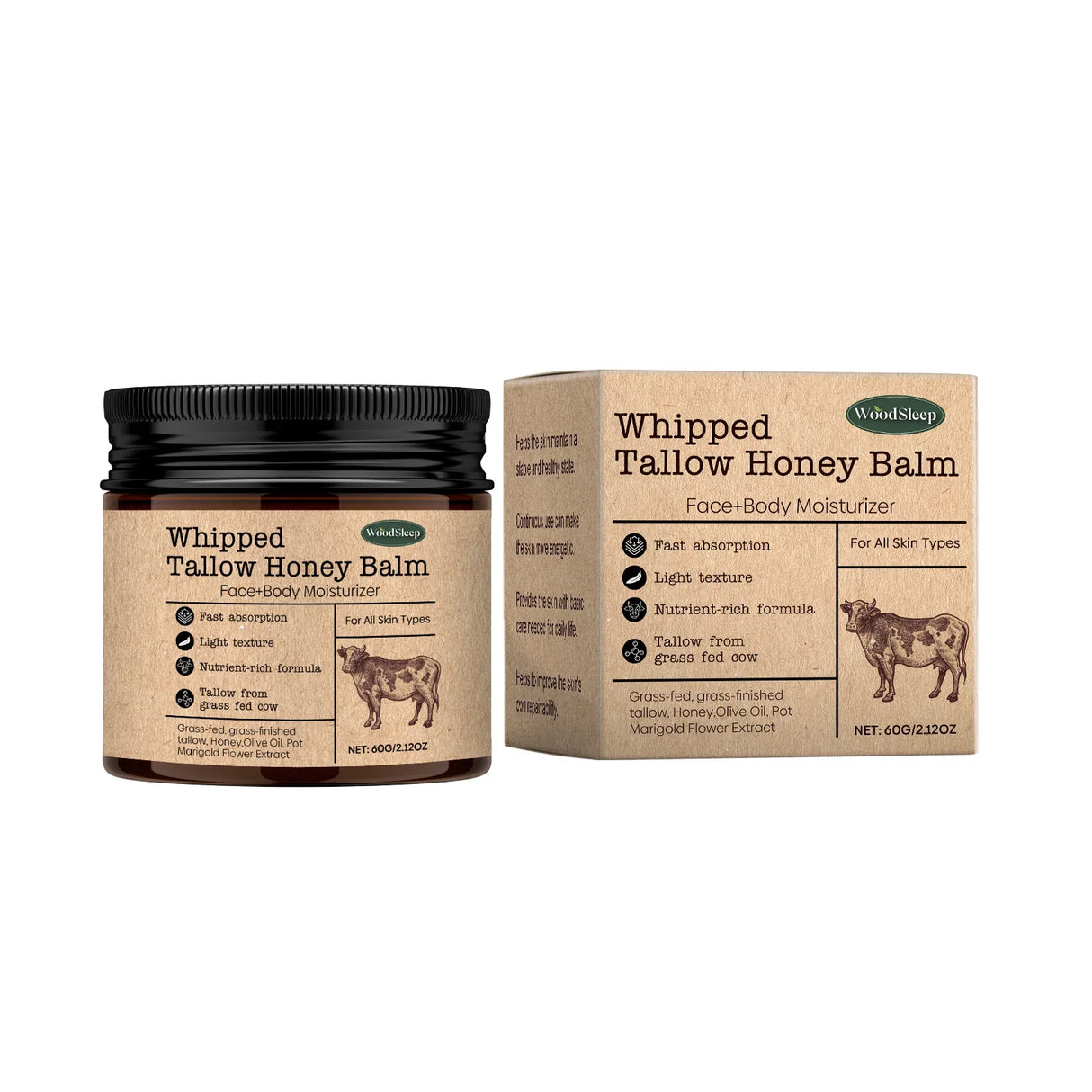 Crema hidratante de sebo de res WoodSleep