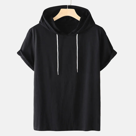 Plus Size Men's Hooded T-Shirts with Drawstring (Summer) - Lootquake