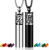 Maromalife Essential Oil Diffuser Necklaces for Women 2PCS Aromatherapy Necklaces Stainless Steel Diffuser Locket Pendant Cylinder with 20 Felt Pads Aroma Necklaces Gift Set for Mothers Day - Lootquake