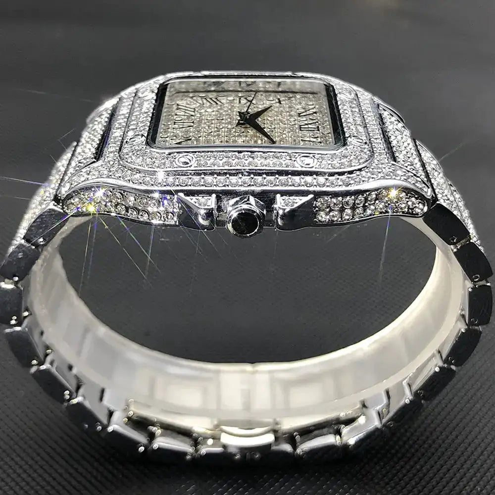 Waterproof Full Diamond Men's Watches - Lootquake