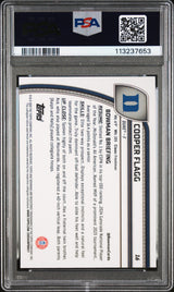 Tarjeta de baloncesto Topps Bowman Chrome U Cooper Flagg #16 Rookie RC, calificada en 2024, PSA 10 Gem Mint