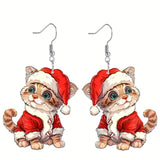 Christmas Earrings for Women Holiday Xmas Dangle Earrings Christmas Snowflake Snowman Tree Earrings womens Jewelry Gift Christmas Stud Earrings - Lootquake