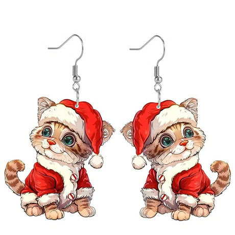 Christmas Earrings for Women Holiday Xmas Dangle Earrings Christmas Snowflake Snowman Tree Earrings womens Jewelry Gift Christmas Stud Earrings - Lootquake