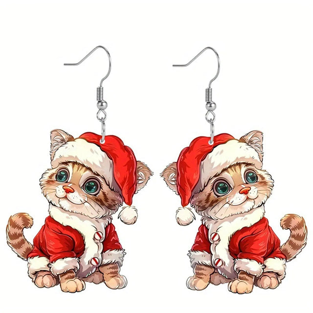 Christmas Earrings for Women Holiday Xmas Dangle Earrings Christmas Snowflake Snowman Tree Earrings womens Jewelry Gift Christmas Stud Earrings - Lootquake
