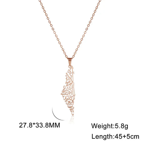 Unisex Stainless Steel Hollow Map Necklaces - Lootquake