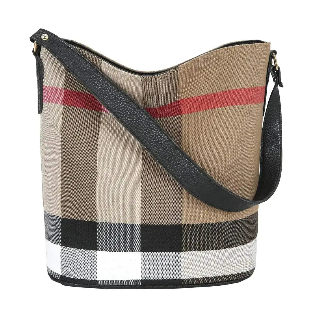 Tote Bag for Women Designer Handbags Plaid Womens Purses and Bucket bag Canvas tote handbags black shoulder women designer - Lootquake