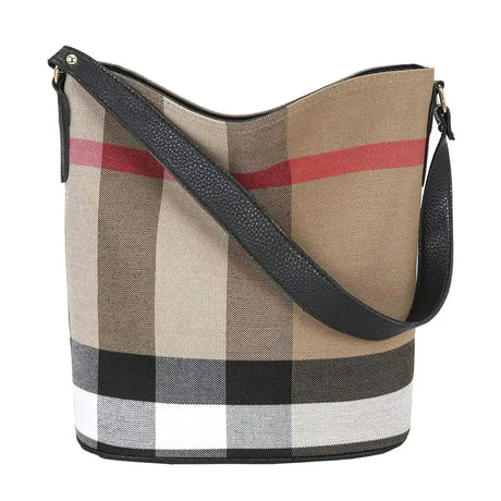 Tote Bag for Women Designer Handbags Plaid Womens Purses and Bucket bag Canvas tote handbags black shoulder women designer - Lootquake