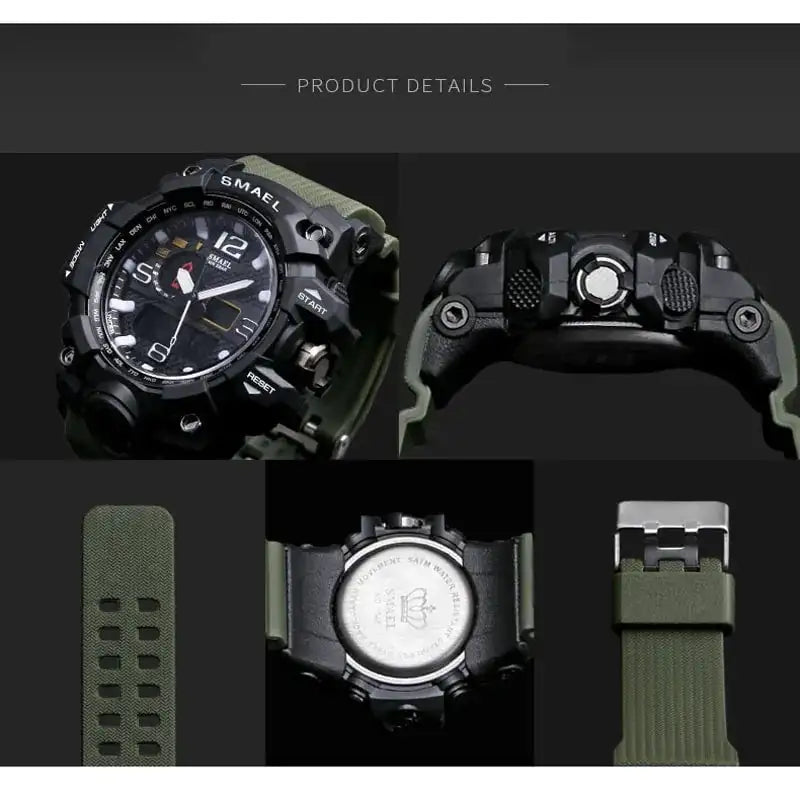 SMAEL Brand Men Sports Watches Dual Display - Lootquake