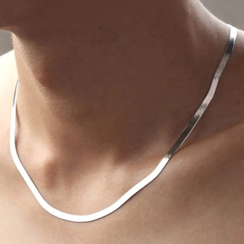 Snake Chain Platinum Plated Men`s Necklaces - Lootquake