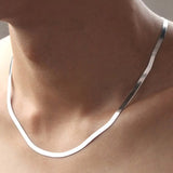 Snake Chain Platinum Plated Men`s Necklaces - Lootquake