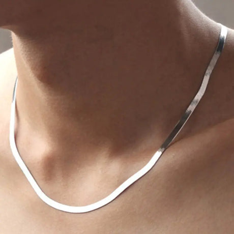 Snake Chain Platinum Plated Men`s Necklaces - Lootquake