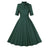 1950s Dresses for Women Rockabilly Dresses Retro Dress Short Sleeve Tie Neck Swing Dress Cocktail Dress 50s Dresses for Women Vintage Audrey Hepburn Dress Holiday Party Church Dresses Dark Green XL - Lootquake