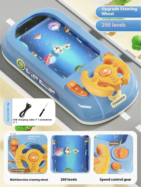 Children's Driving Simulation Toys Puzzle Electric Desktop Game Console - Lootquake