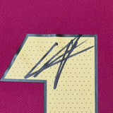 Lámina Yamal enmarcada, autografiada y firmada, 35 x 39, camiseta de fútbol azul del FC Barcelona, ​​Beckett BAS COA