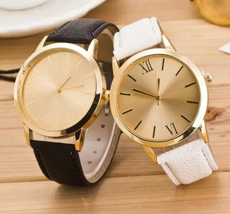 Fashionable Business Leather Belt Quartz Watches (Couple) - Lootquake