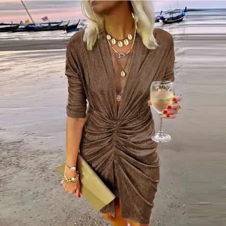 Casual Solid Bodycon Dresses - Lootquake