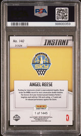 Tarjeta de baloncesto Panini Instant WNBA Angel Reese n.° 140 Rookie RC PSA 10 Gem Mint, clasificada en 2024
