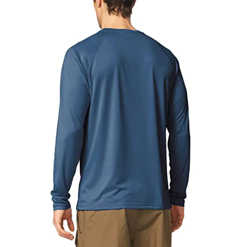 Camisetas de senderismo de secado rápido con protección solar UPF 50 para hombre