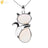 Cat Shape Natural Stone Necklaces With Beads Chain - Lootquake