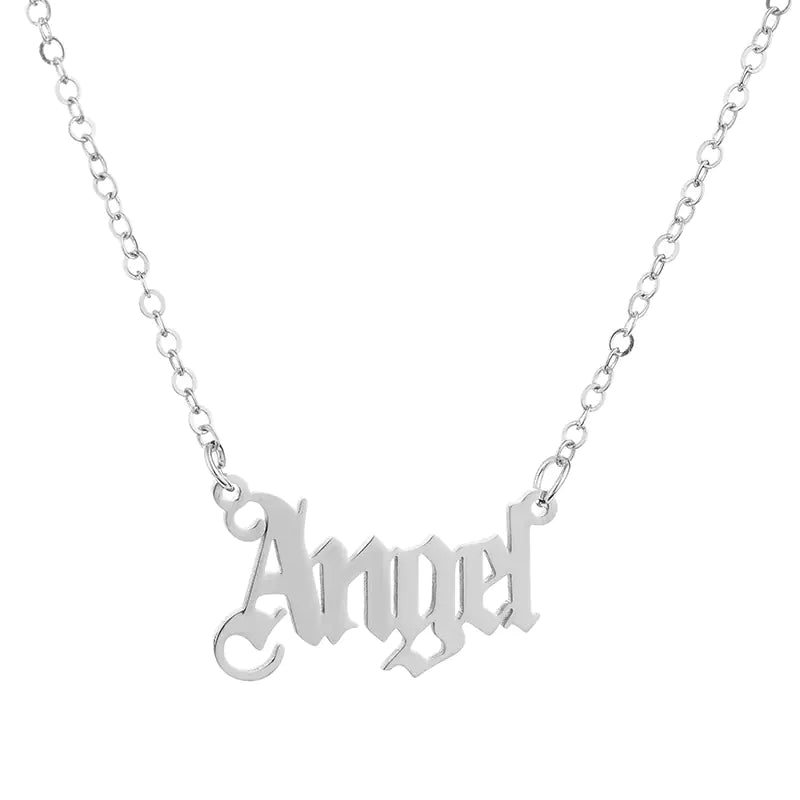 Gold Stainless Steel "Angel" and "Princess" Necklaces - Lootquake