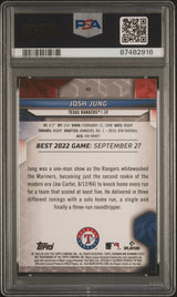 Tarjeta de béisbol Topps Bowmans Best Josh Jung #60 Rookie RC de 2023, PSA 10 Gem Mint