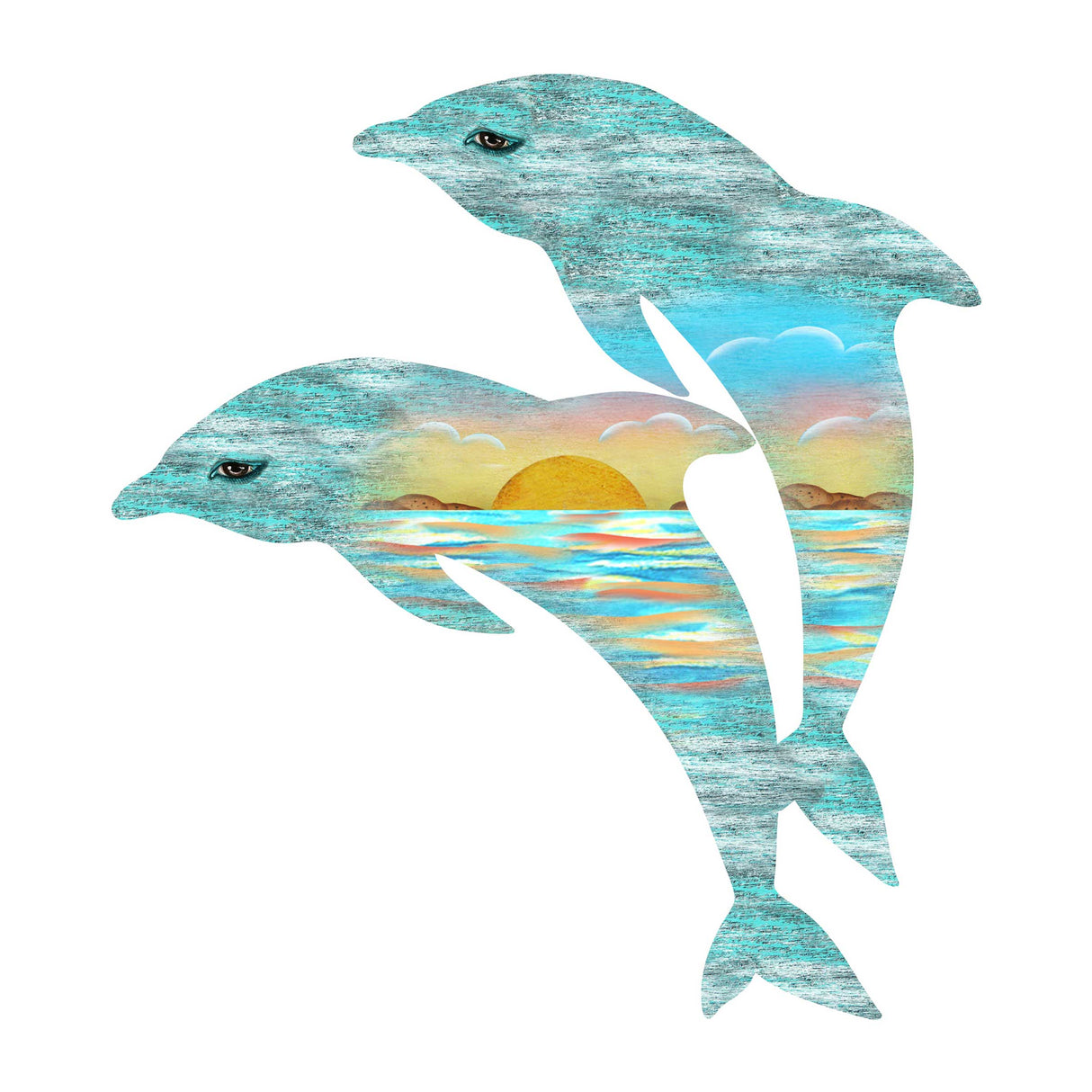 Dolphins Decorative Coastal Door Decor by G. DeBrekht - Coastal Holiday Decor - 8198519H