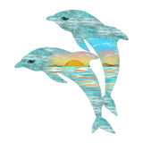 Dolphins Decorative Coastal Door Decor by G. DeBrekht - Coastal Holiday Decor - 8198519H