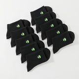 10 pares de calcetines acanalados con estampado de extraterrestre, cómodos y suaves, de tubo medio, medias y calcetería para mujer