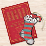 Blue Stocking Wooden Ornaments Christmas by G. DeBrekht - Christmas Decor - 8198802-2
