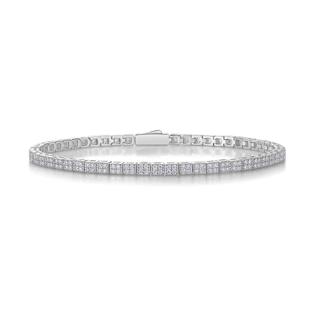 Piano Poet Luxurious Fashion Set Mosan Diamond S925 Silver Bracelet Rivaling Natural Diamonds - Lootquake