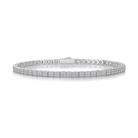 Piano Poet Luxurious Fashion Set Mosan Diamond S925 Silver Bracelet Rivaling Natural Diamonds - Lootquake